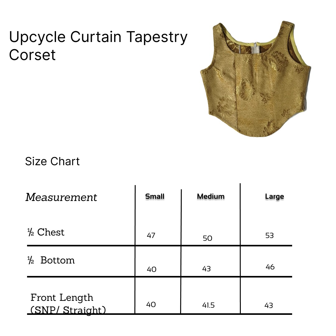 SS25 Upcycled Curtain Tapestry Corset
