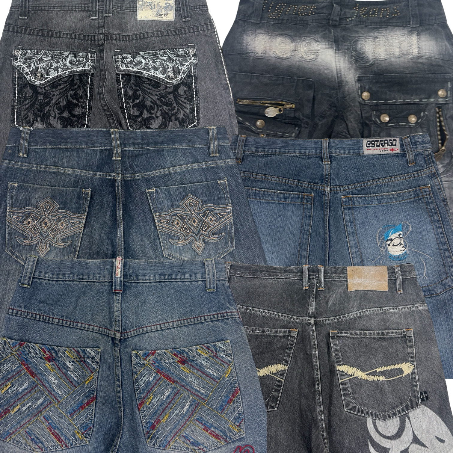 Y2k Baggy Hip Hop Heans (F-48)