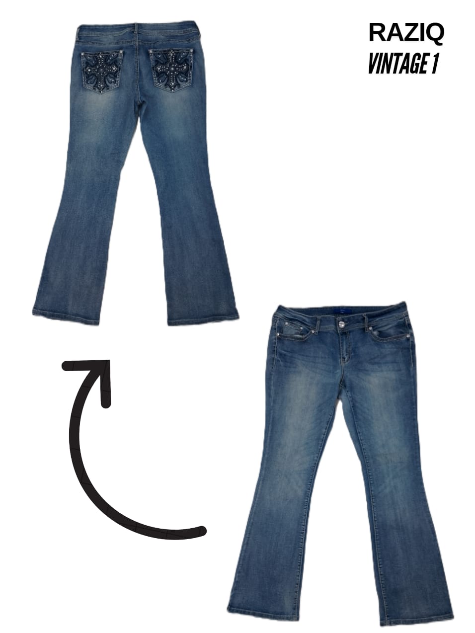 Y2K Frauen Bootcut Jeans