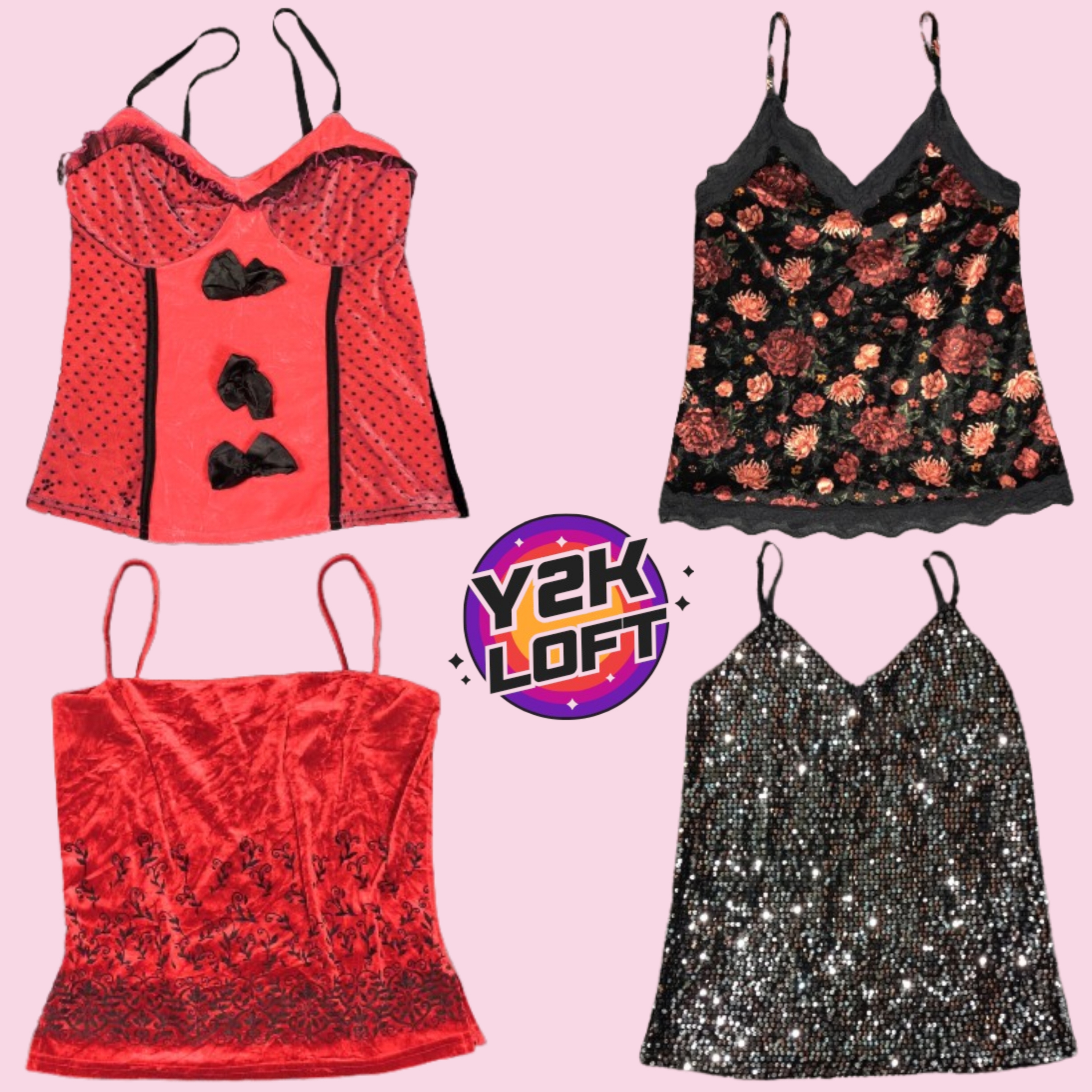 Y2K Love Story Cami Tops