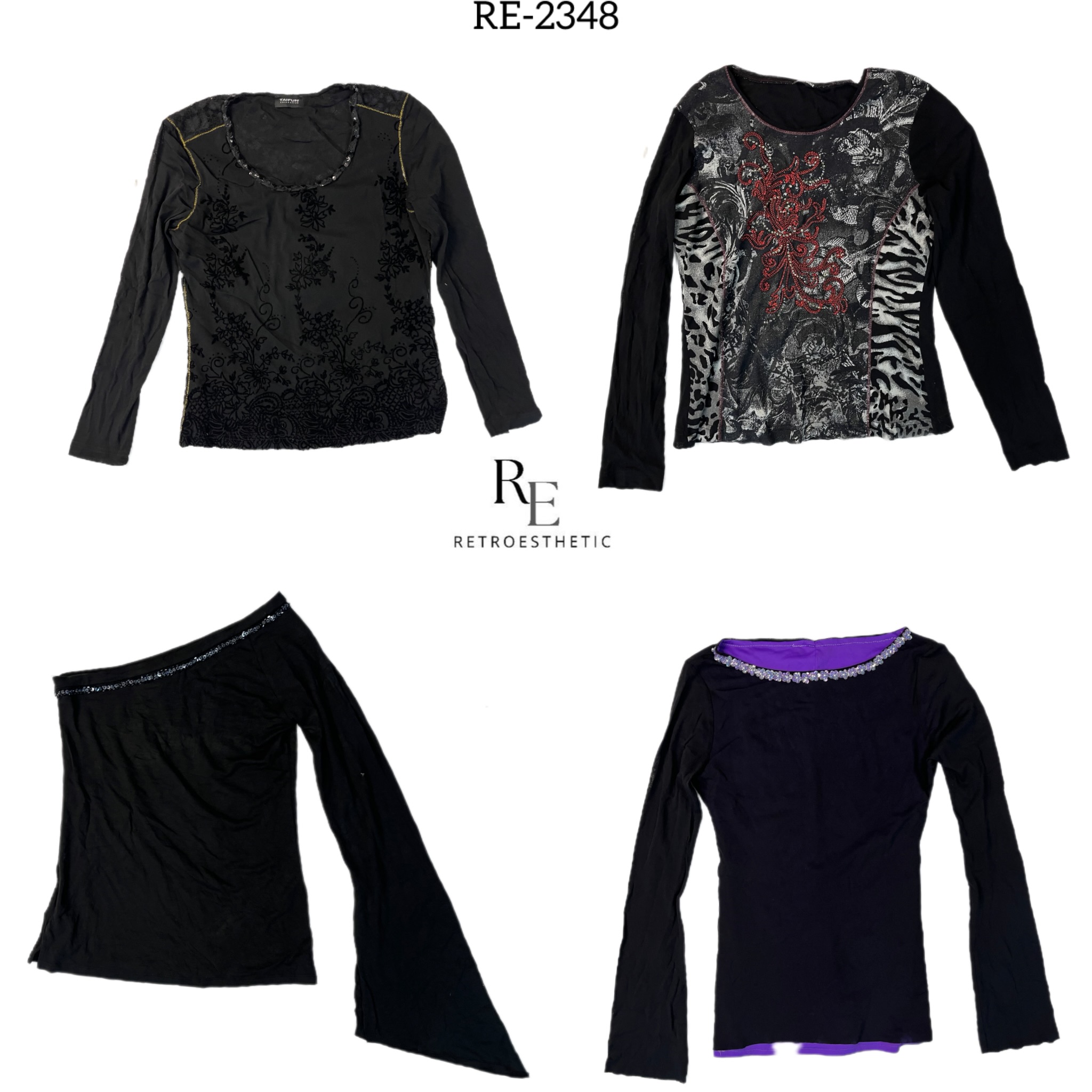 Y2K Gothic Full selves Tops (RE-2348)
