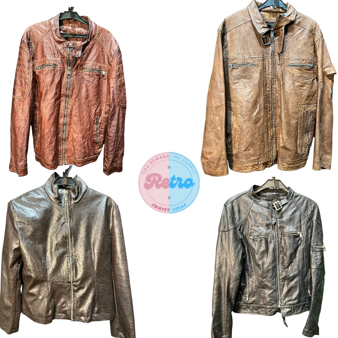 ビンテージ ヘビー フロントジップ レザー ジャケット