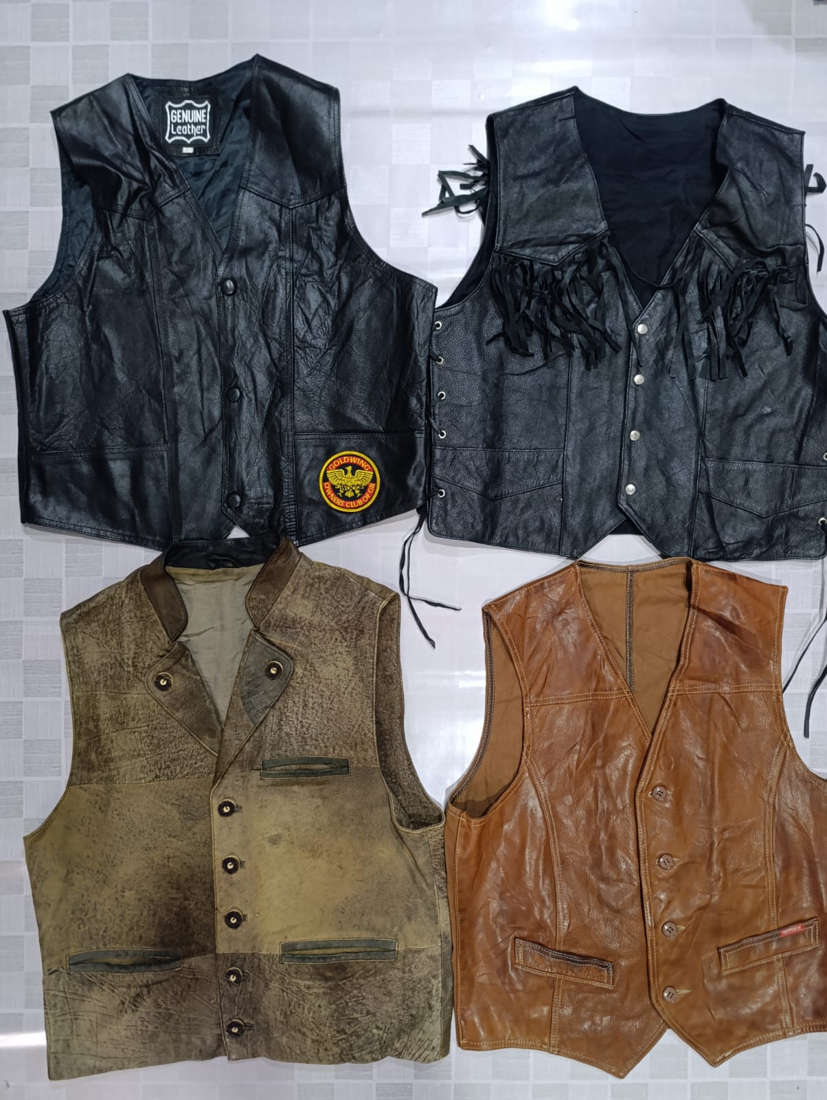 R125 Men Leather Waistcoat