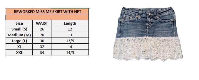 Upcycle denim skirt (DV -9-188)