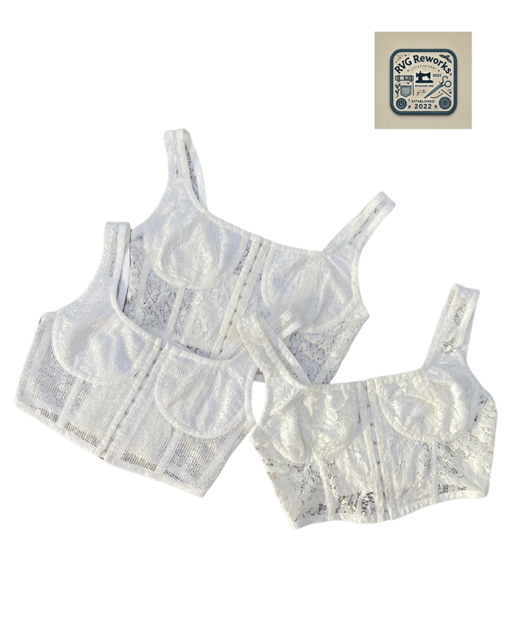 Upcycled Lace-net corset Top