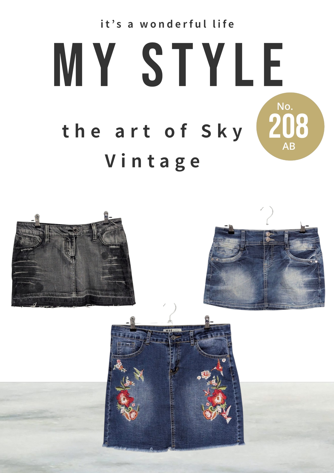 Gonne mini in denim Y2K (AB 208)
