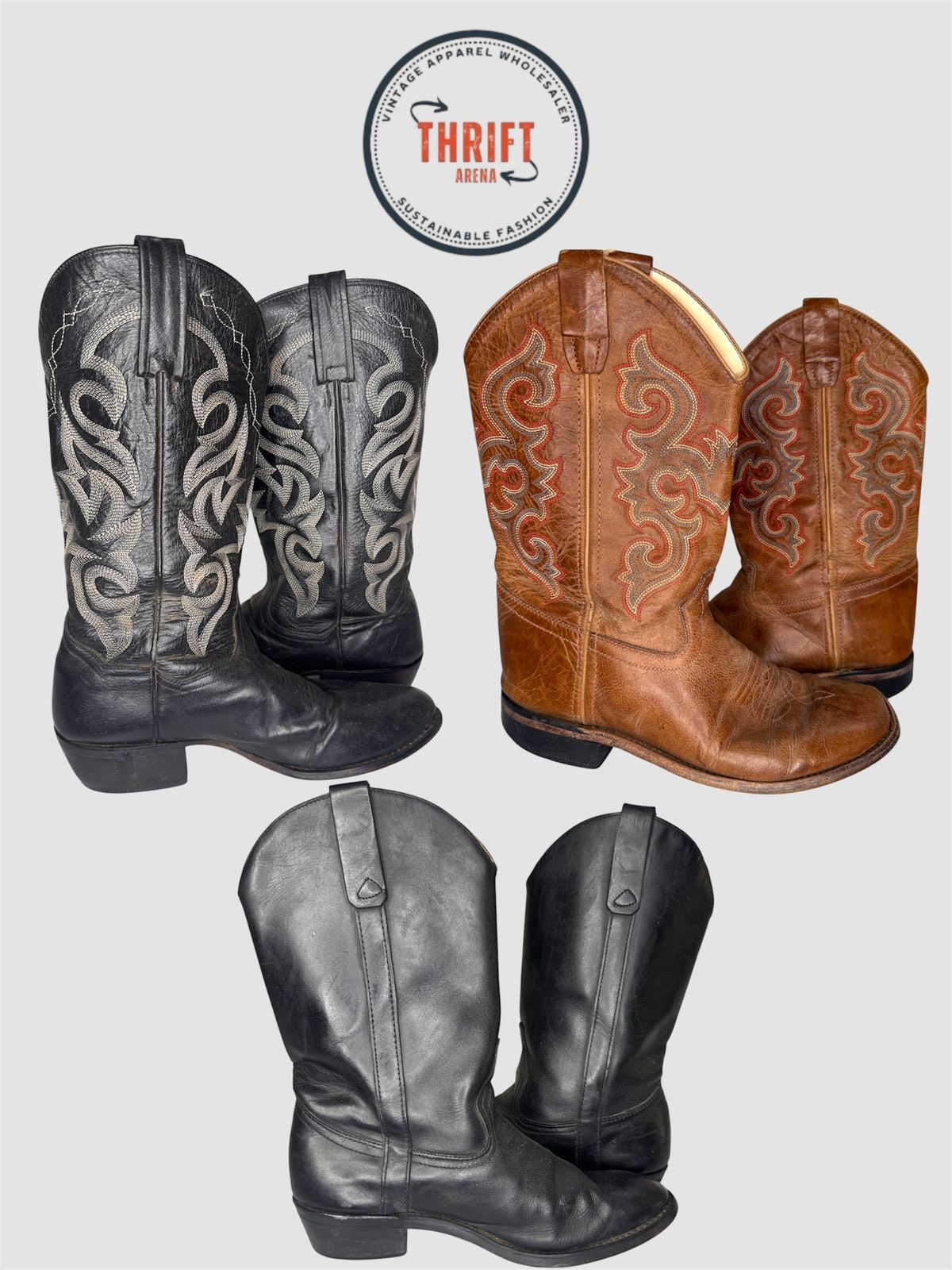 T1538 カウボーイ ヴィンテージ レザー ブーツ