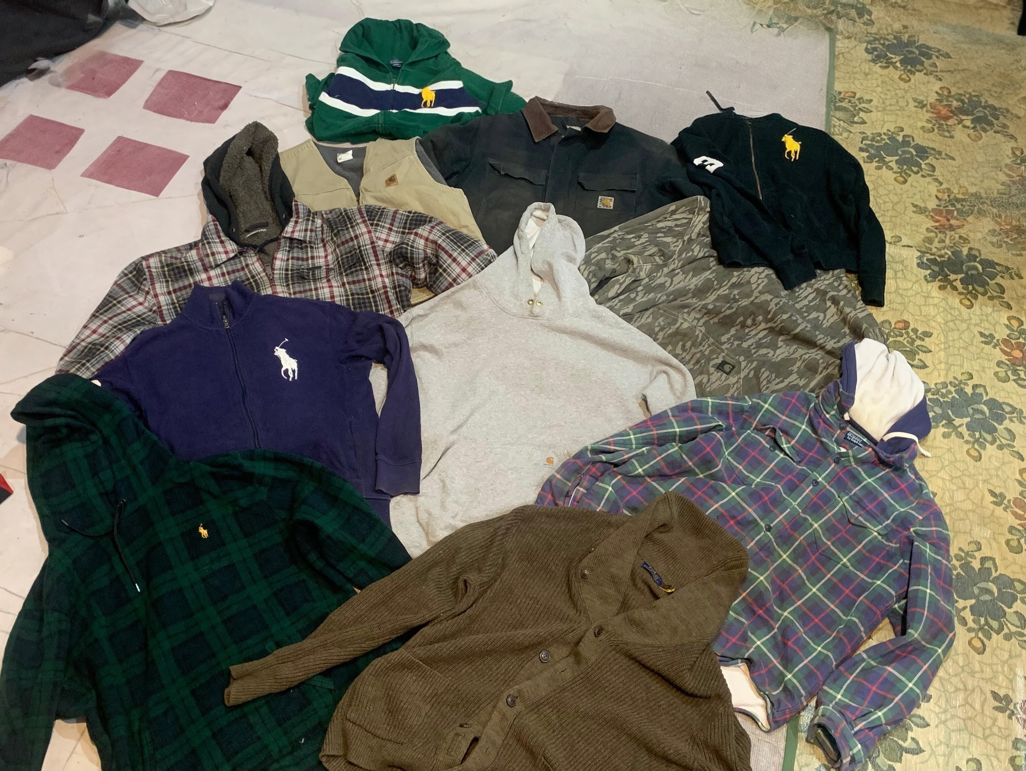 重いアイテム Carhartt、Patagonia、Ralph Lauren ミックスアイテムバンドル