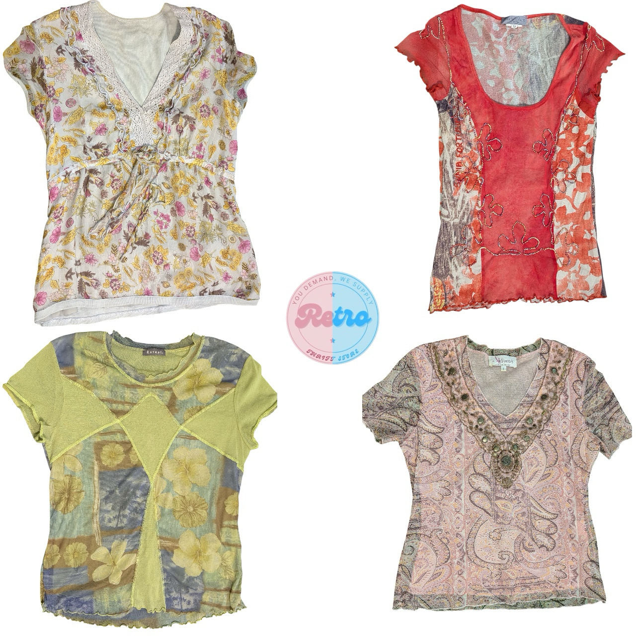 Y2K & Boho Hauts à manches courtes