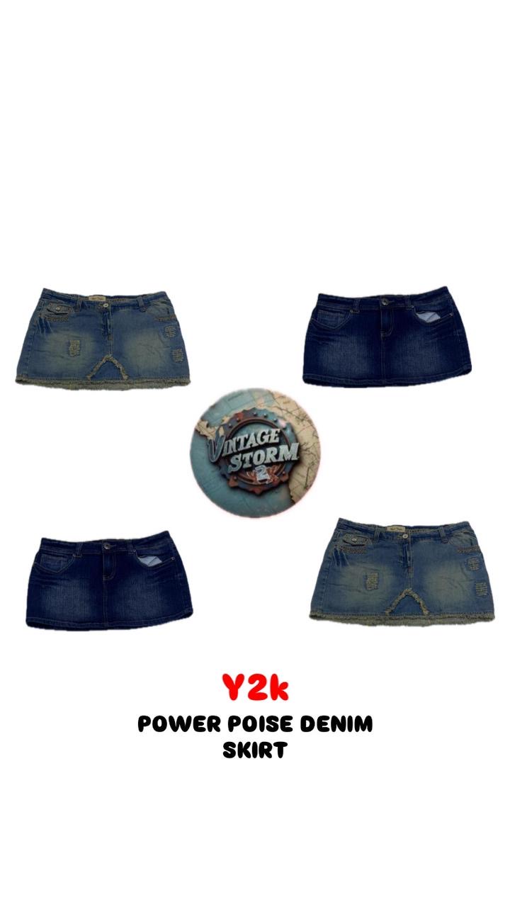 Y2K Power Poised Denim Skirts