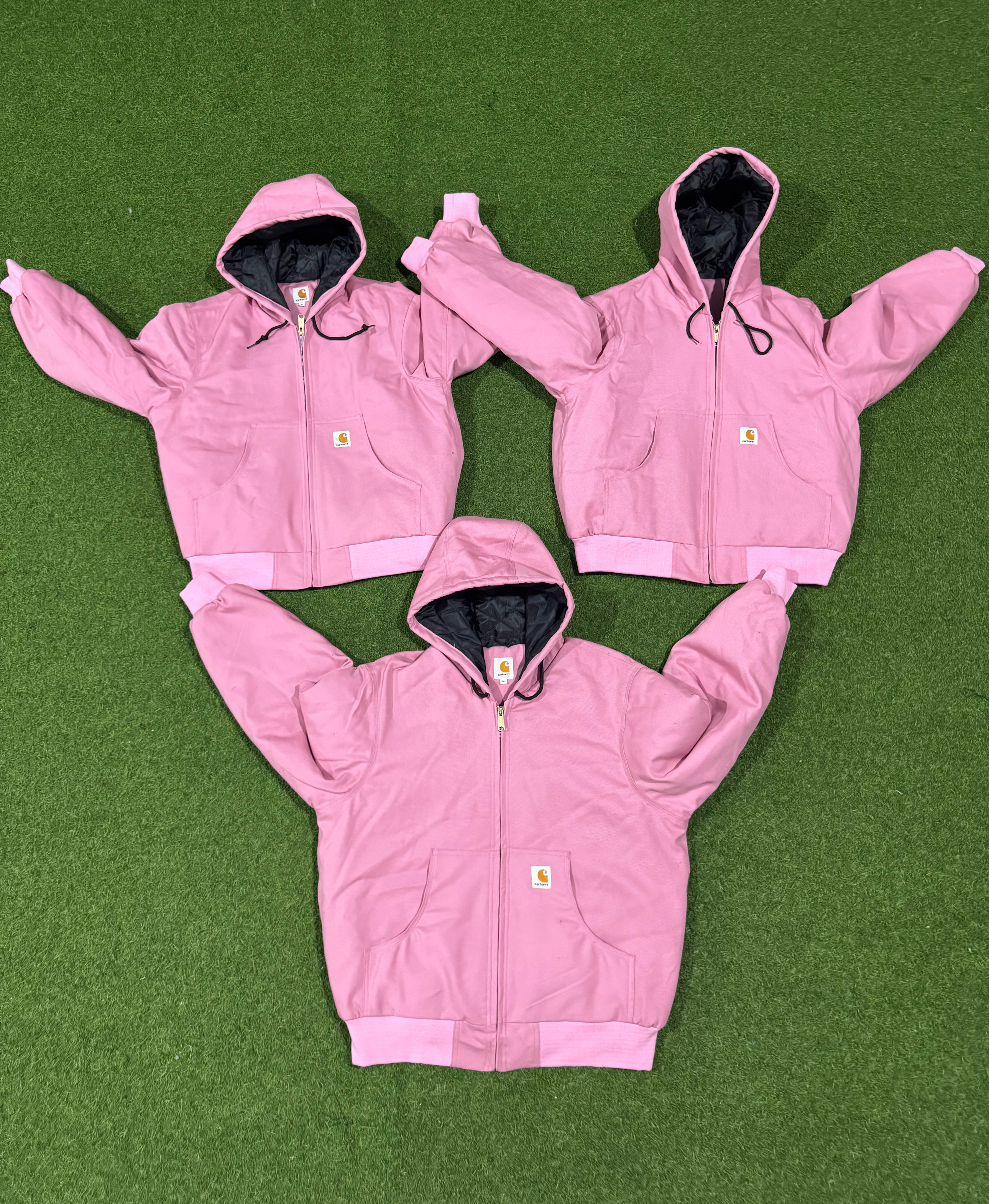 Rework style pink carhartt workwear jackets