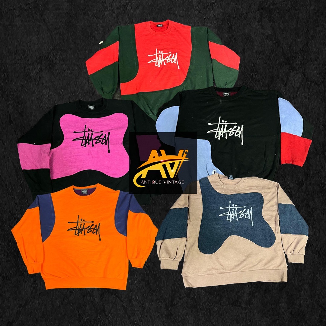Stussy Rework Style Crewneck Sweatshirts