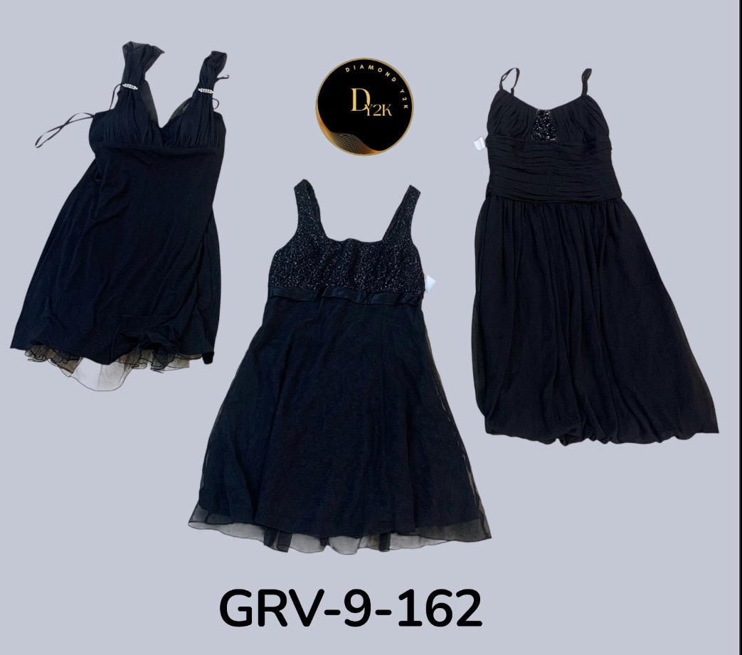Stylisches schwarzes besticktes Kleid – Perfekt für jeden Anlass (GRV-9-162)