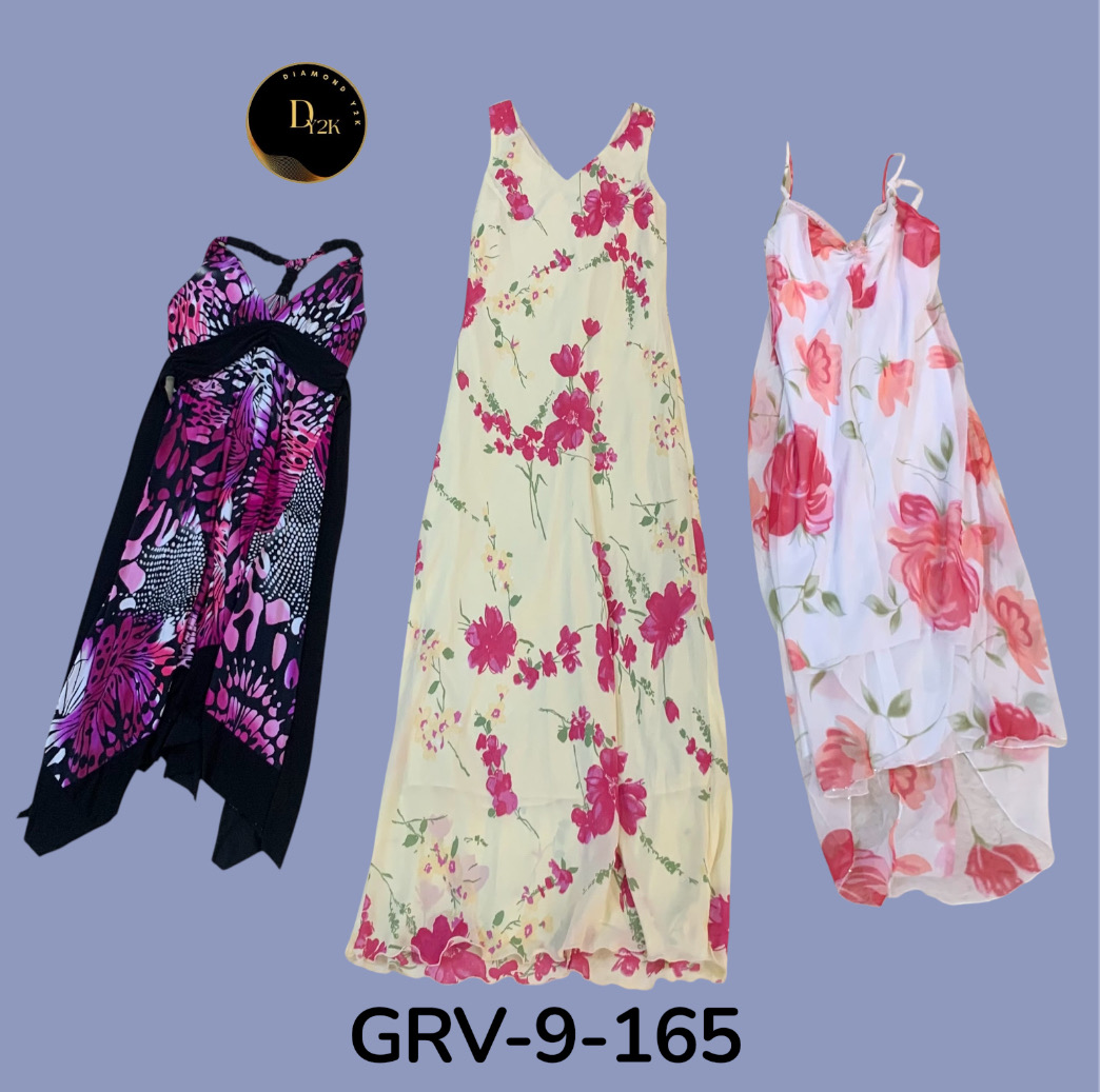 Stilvolles Damen-Mischdruck-Polyesterkleid – Perfekt für jeden Anlass (GRV-9-165)