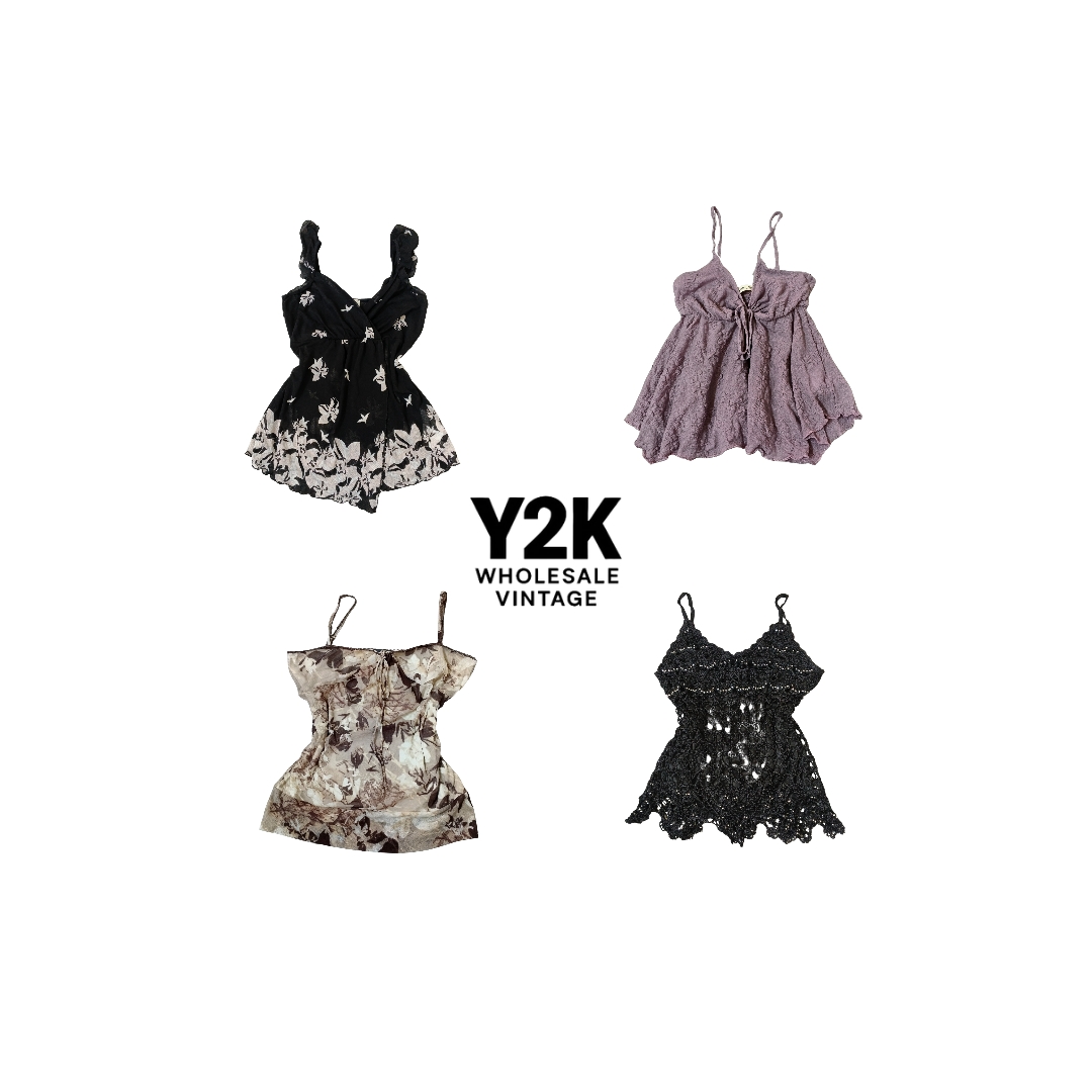 Y2K European Grunge Vixen Cami tops mix(YWV46)