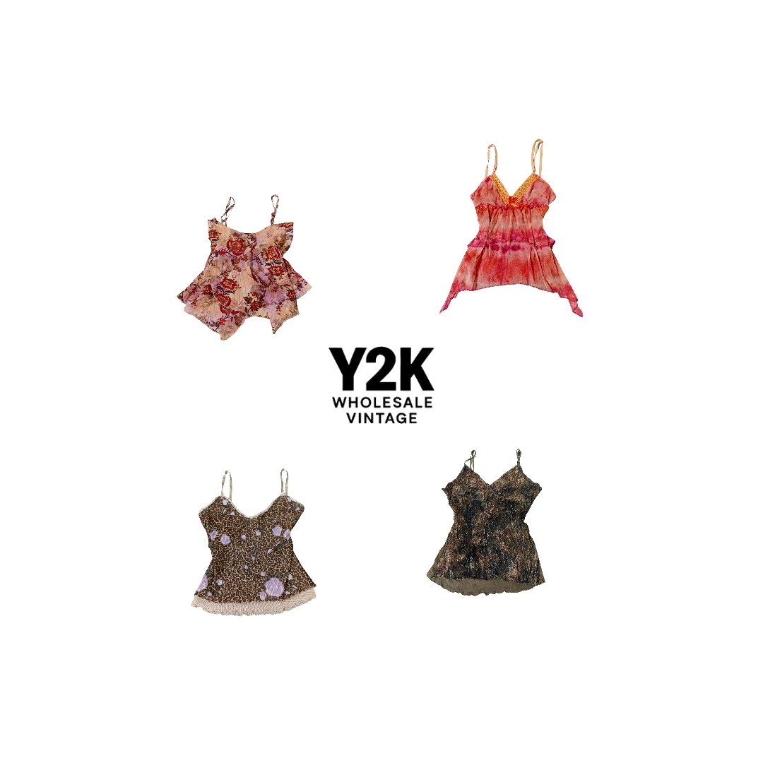 Y2K European Grunge Vixen Cami tops mix(YWV48)