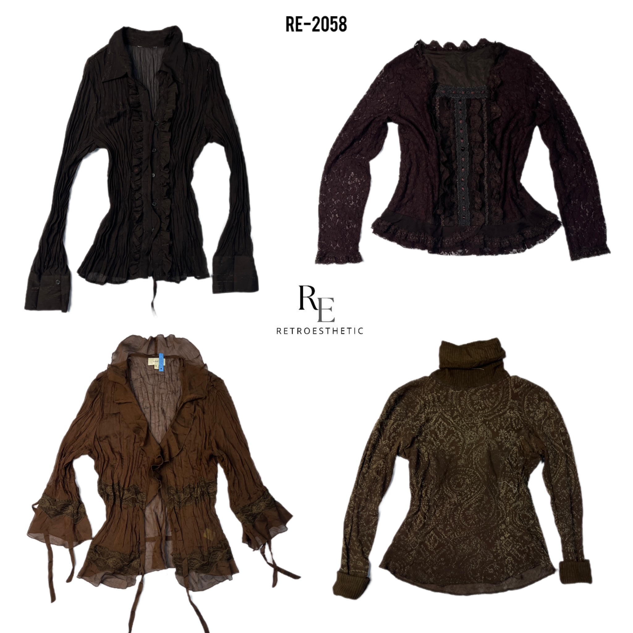 Y2k Dark & Medy tops(RE-2058)