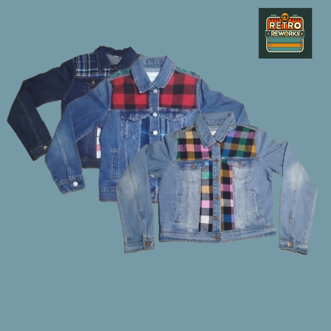 SS25 Upcycled Denim Flannel Jacket