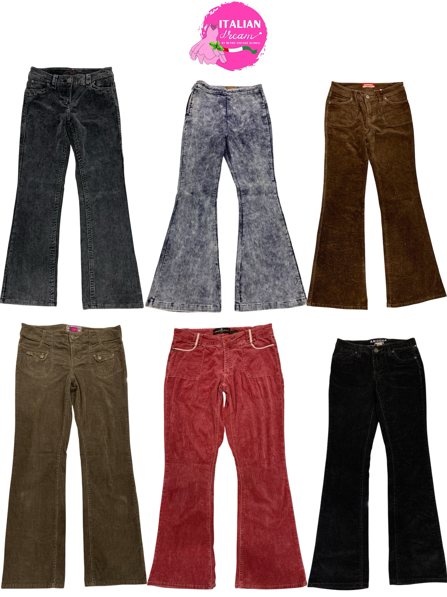 Y2K Corduroy Schlaghosen