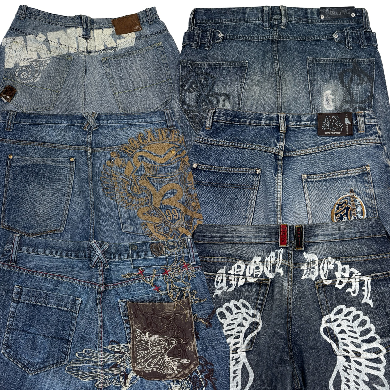 Y2k Hip Hop Baggy Jeans (F-52)
