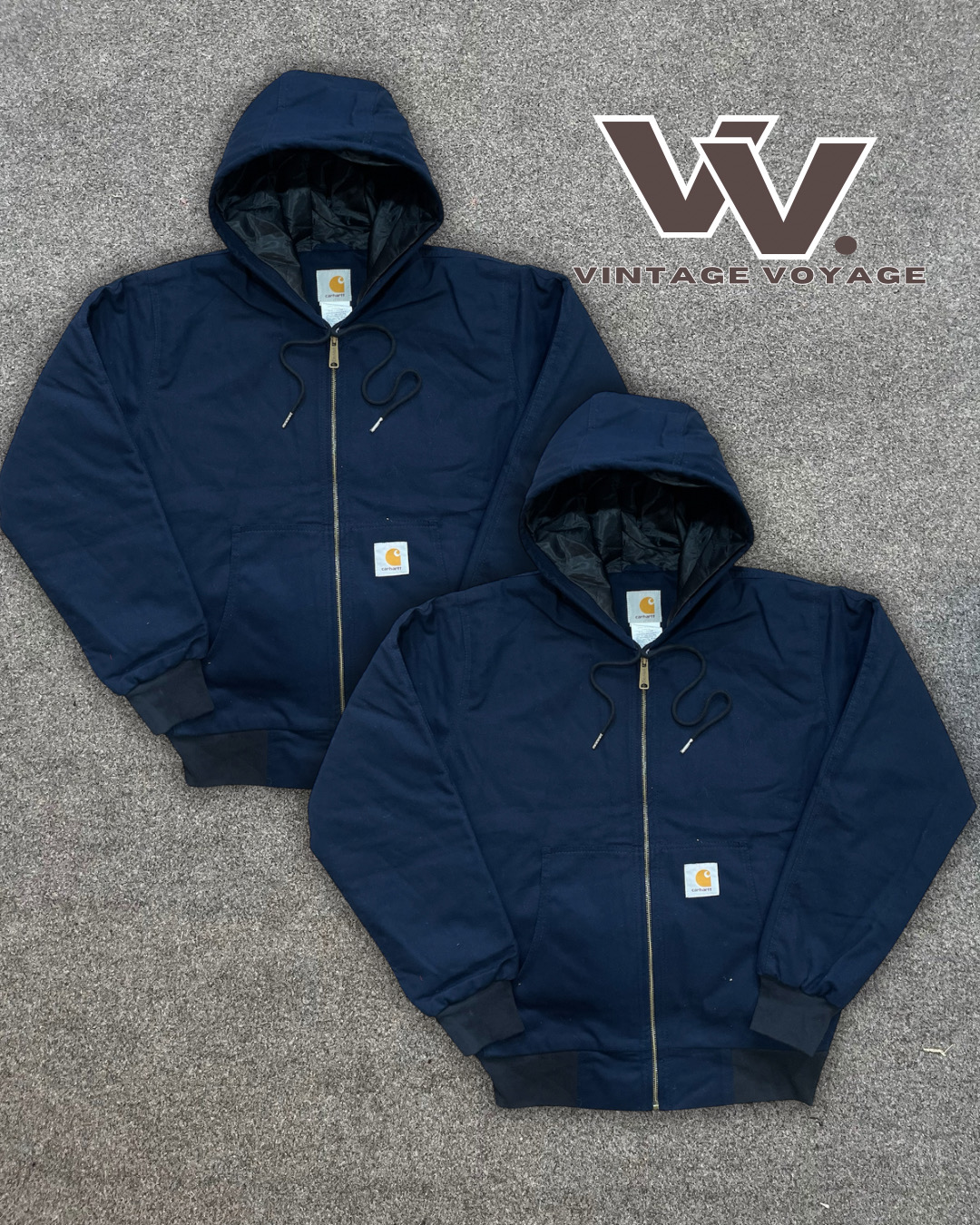Carhartt Rework Style Navy Color Active Jackets - #23925