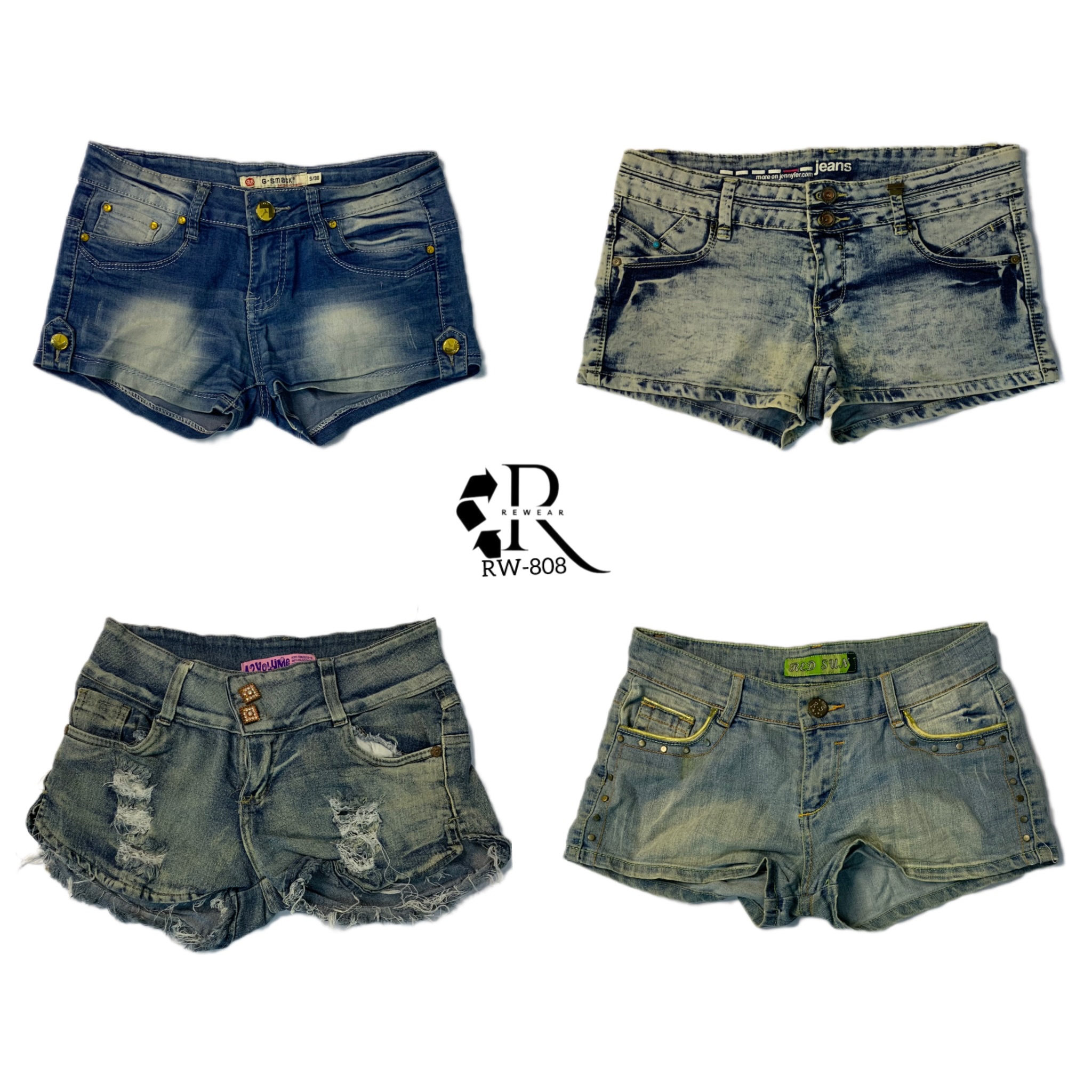 Y2K Britney Era Denim Micro Mini Shorts(RW-808)