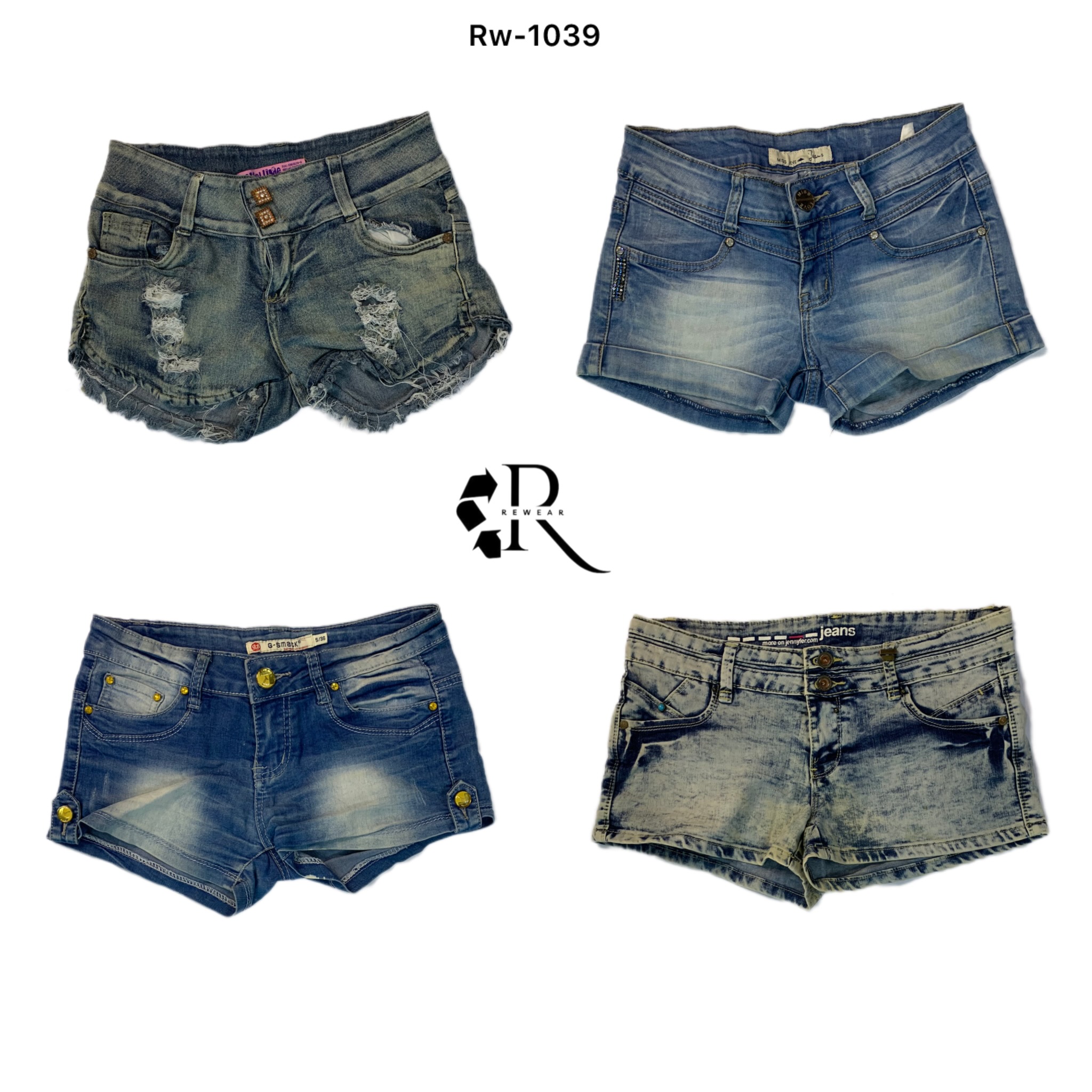 Y2K Britney Era Denim Micro Mini Shorts(RW-1039)