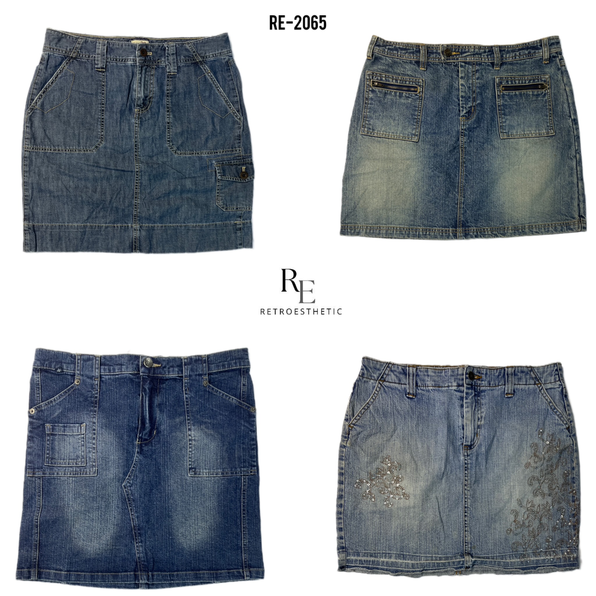 Y2K Britney Era Denim Mini Skirts (RE-2065)
