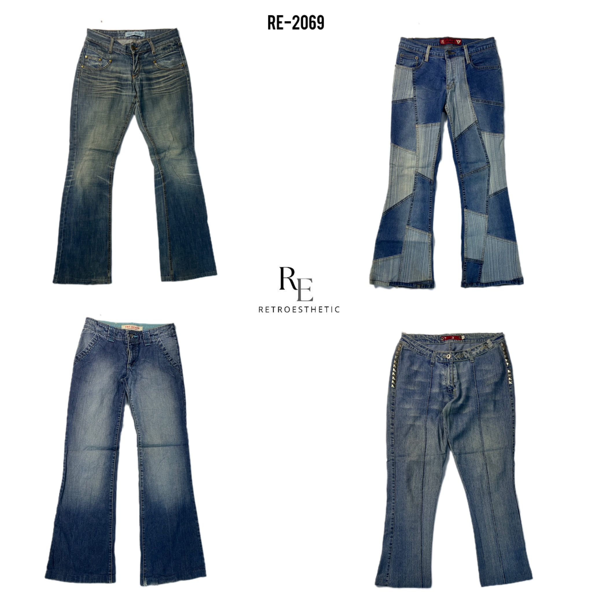 Y2K IT Girl Unique Denim Jeans RE-2069)