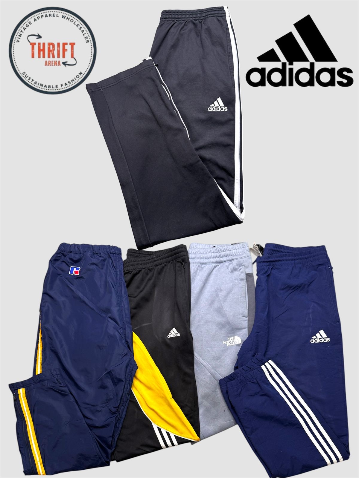 T1551 Adidas/TNF トラックパンツミックス