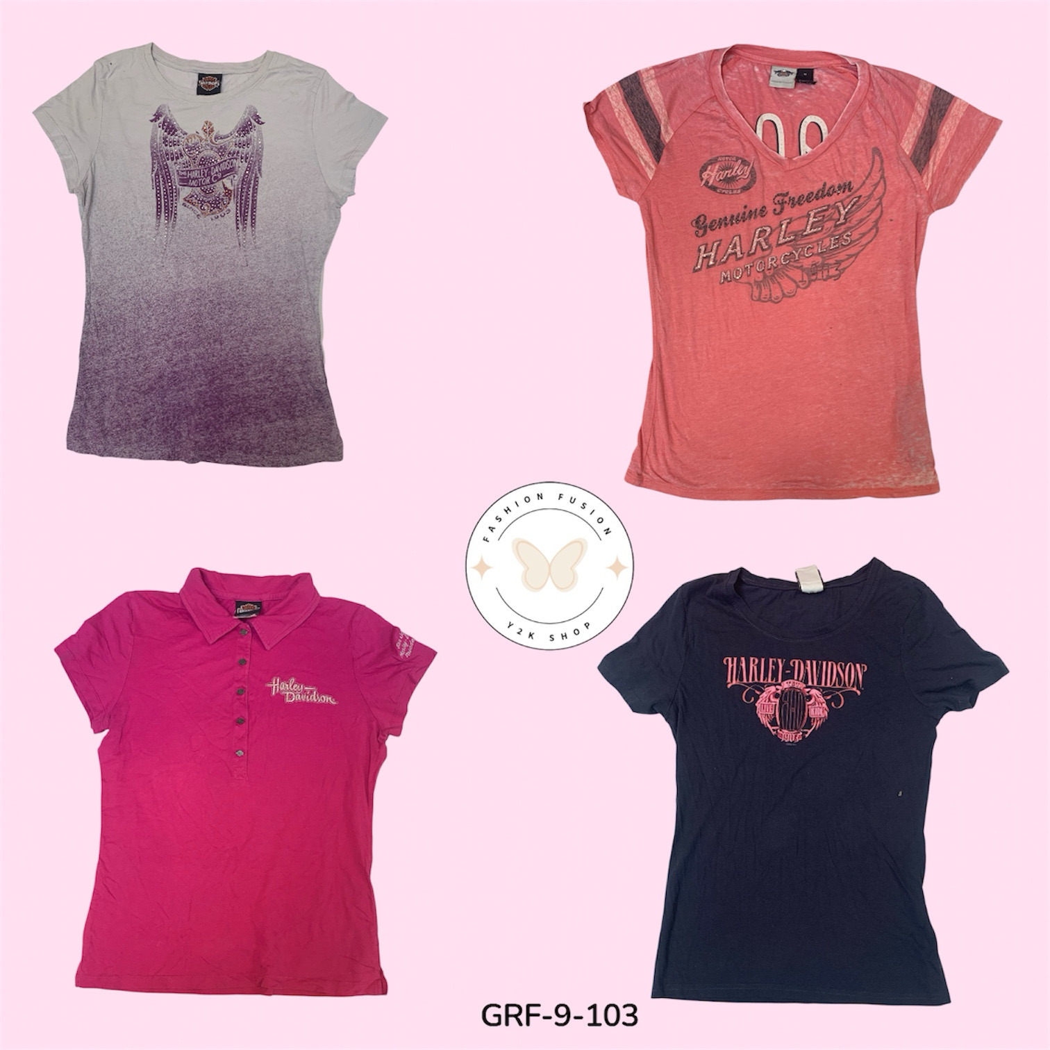Camiseta de Moto Harley Davidson Y2K – Achado Retro Raro (GRF-9-103)