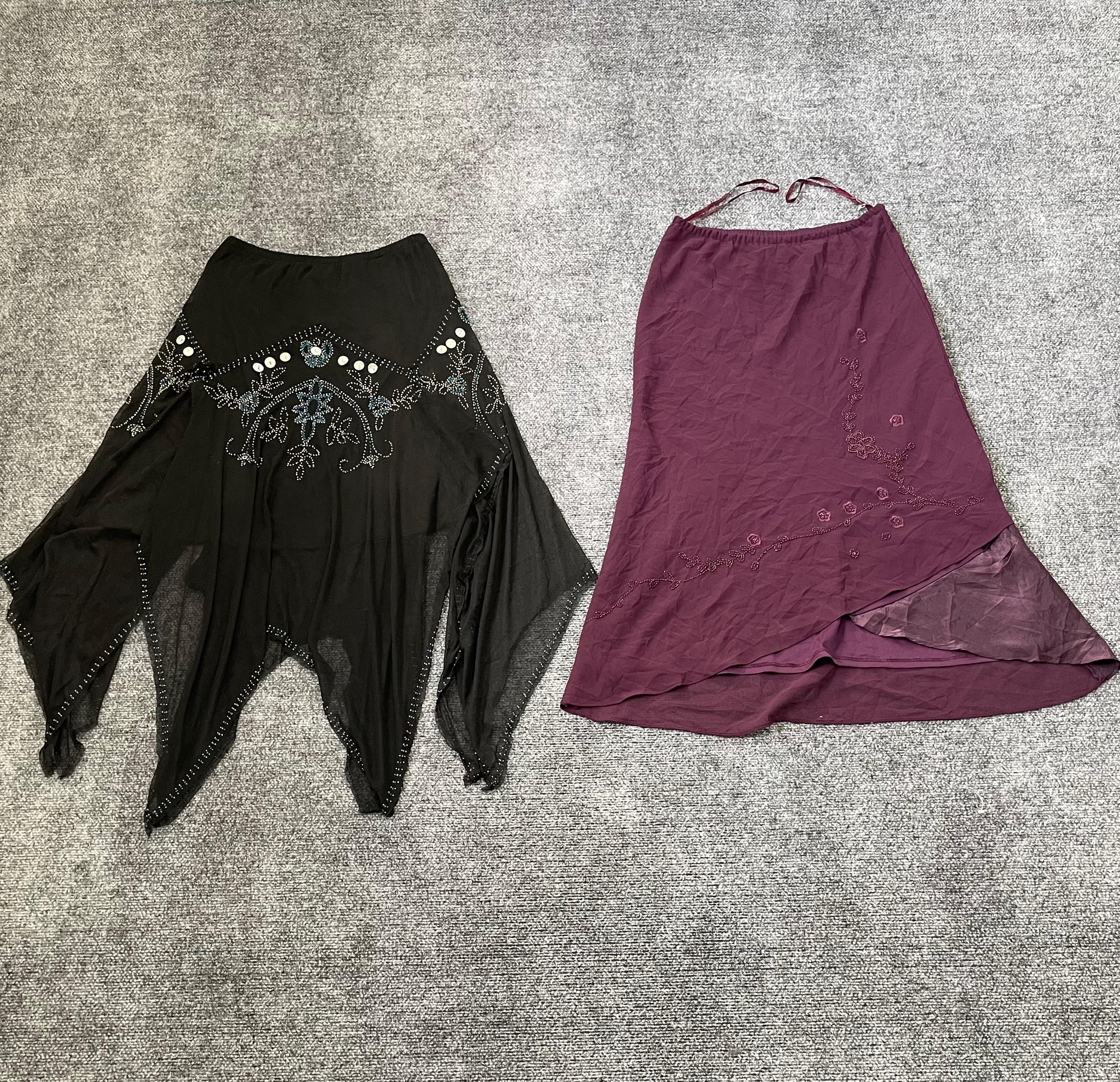 Y2K Goth & Boho Embroidered Skirt Bundle