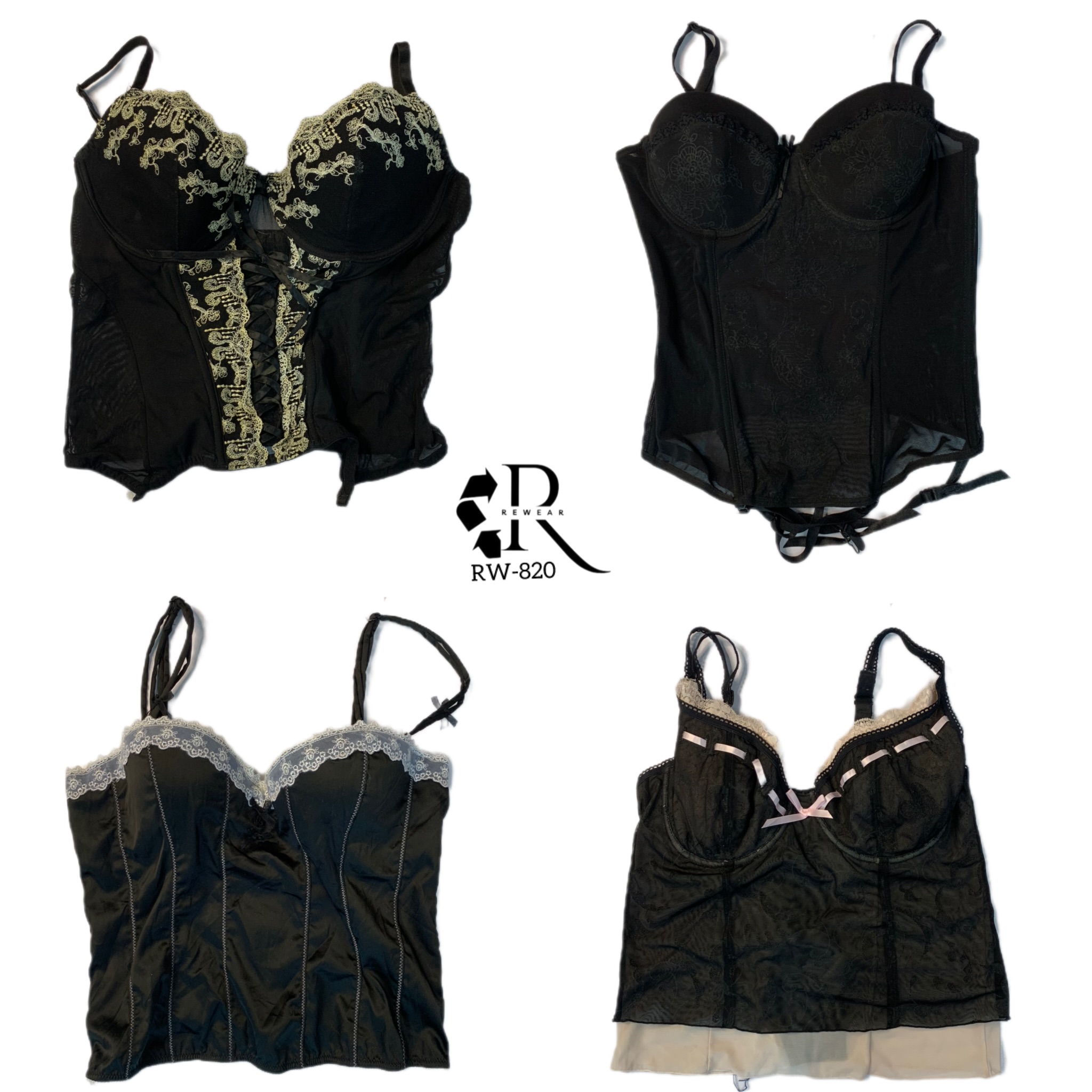 Y2K Black gothic corset (820)