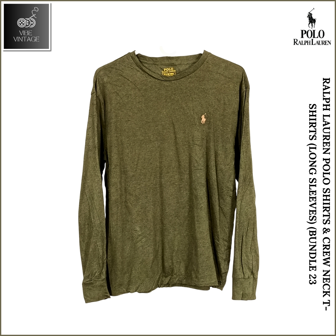 RALPH LAUREN POLO SHIRTS & CREW NECK T-SHIRTS (LONG SLEEVES) BUNDLE 23