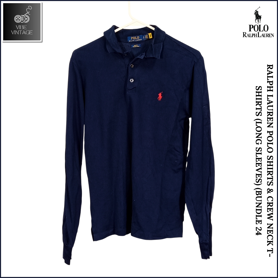 ENSEMBLE DE 24 CHÉMISES POLO RALPH LAUREN & T-SHIRTS À COL ROND (À MANCHES LONGUES)