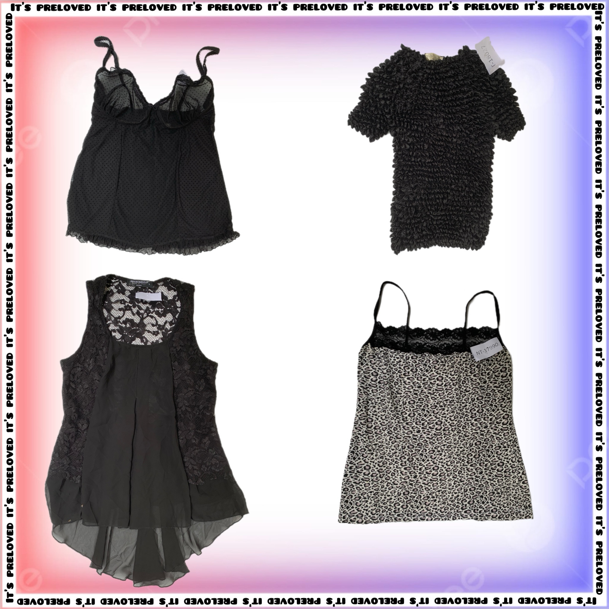Monochrome Y2K Mix tops, skirts and dresses (SS-1302)