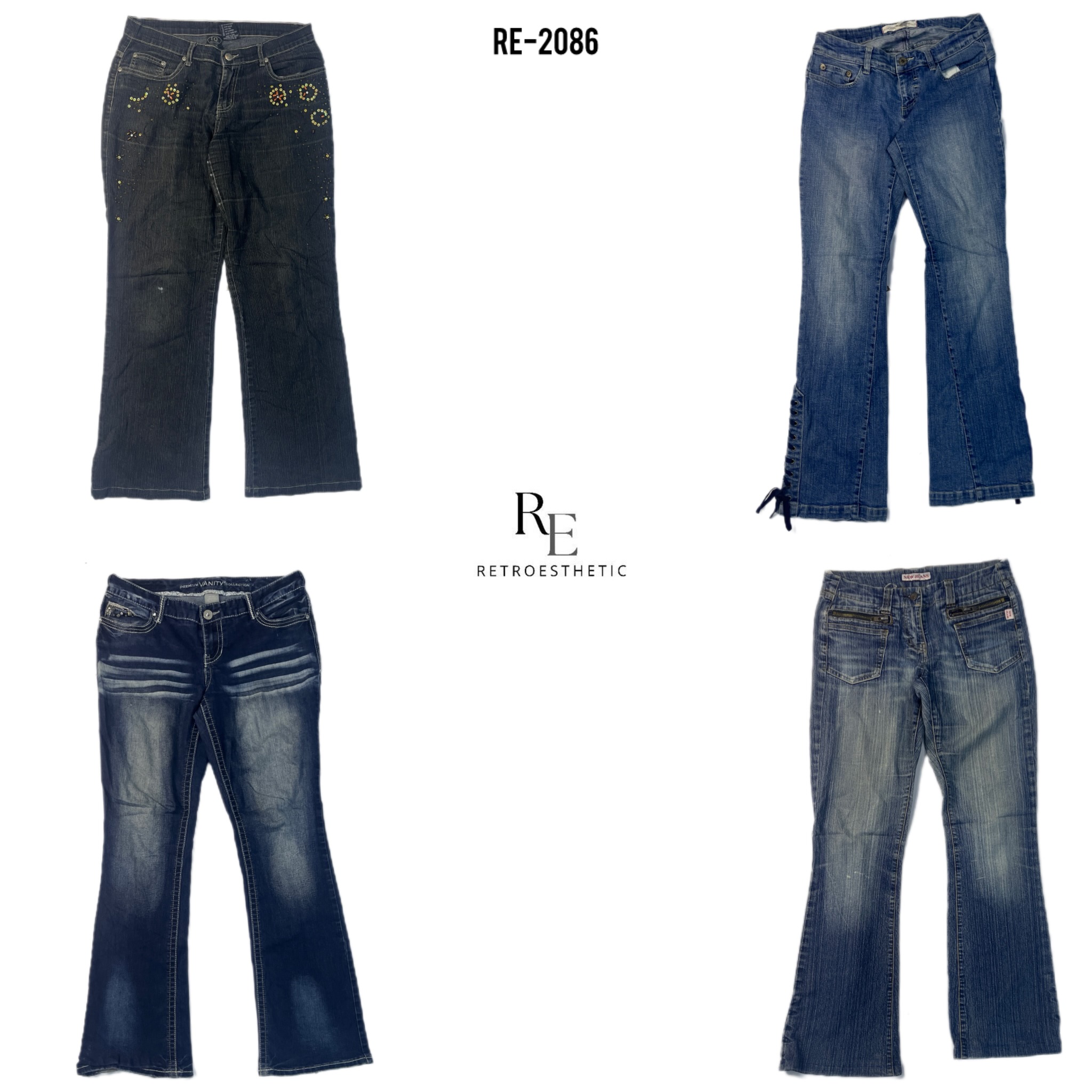 Y2K IT Girl Denim Jeans (RE-2086)