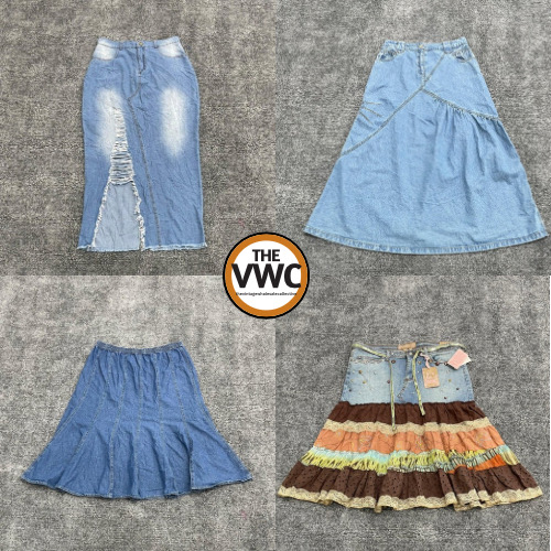 Y2K Denim Skirt Pack | Grunge / Boho / Streetwear Edit