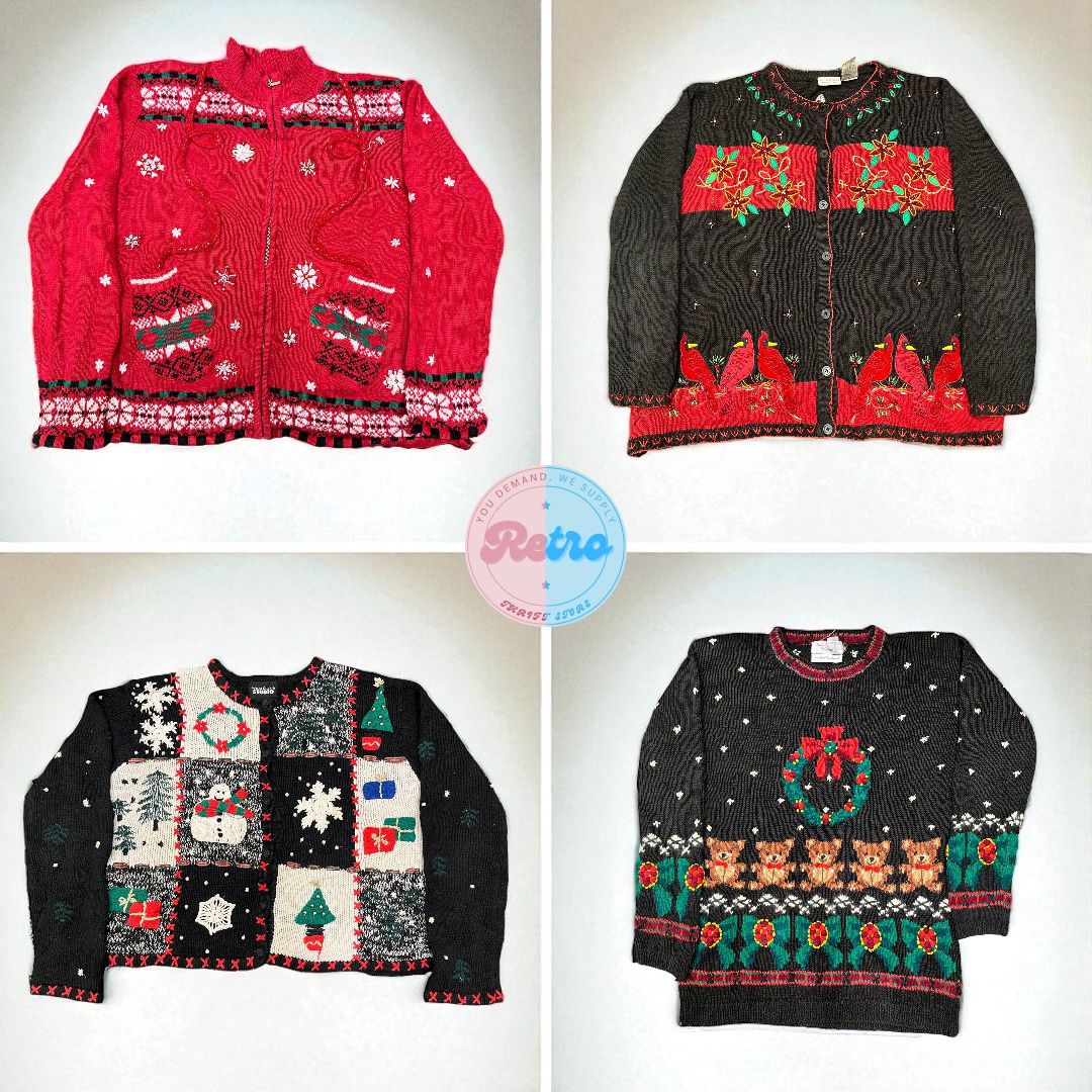ヴィンテージクリスマスセーター – レディースウェア