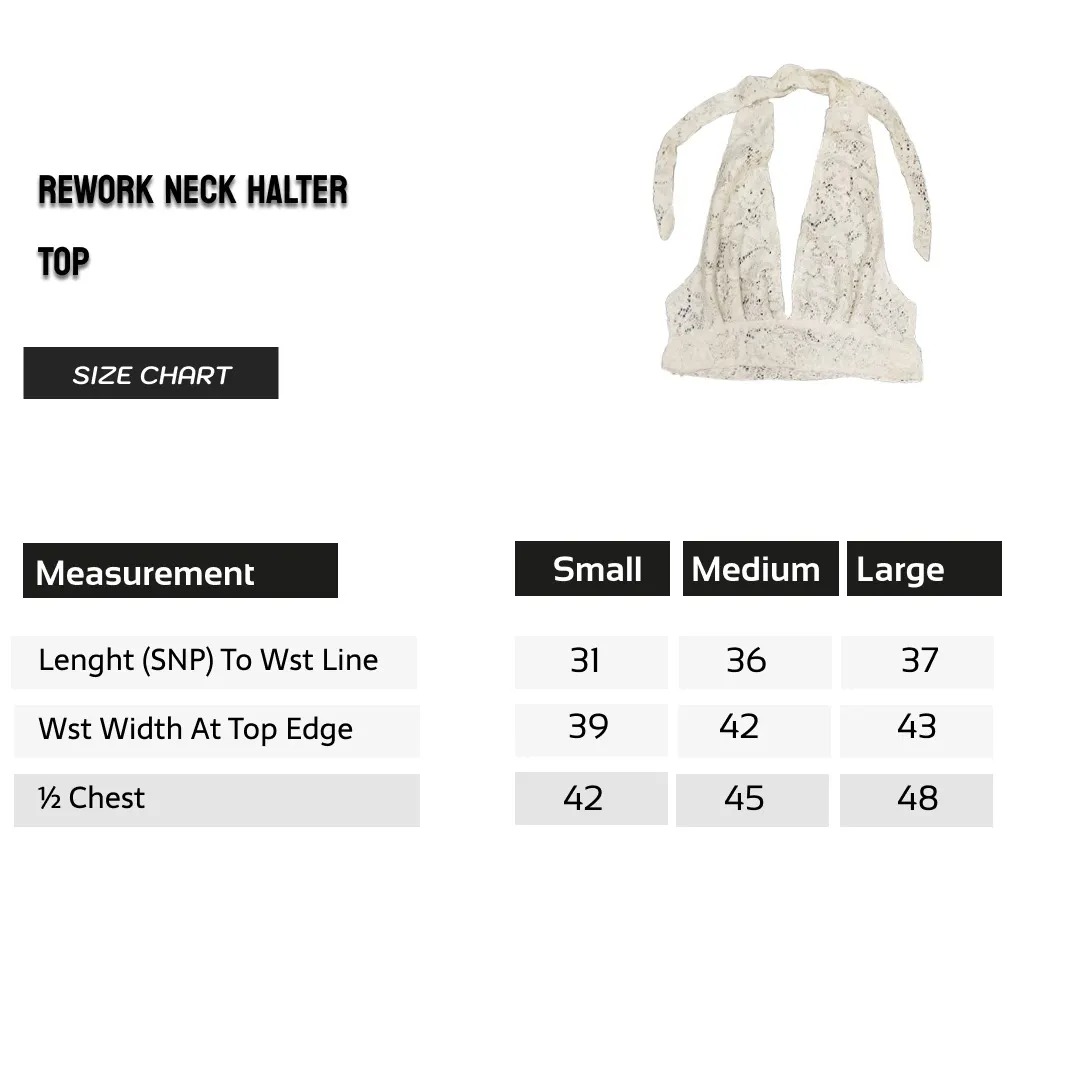 SS25 Upcycled Style Neck Halter Top