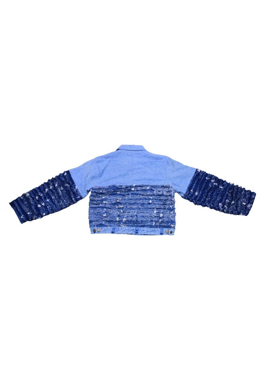 Upcycled Denim Fransenjacke