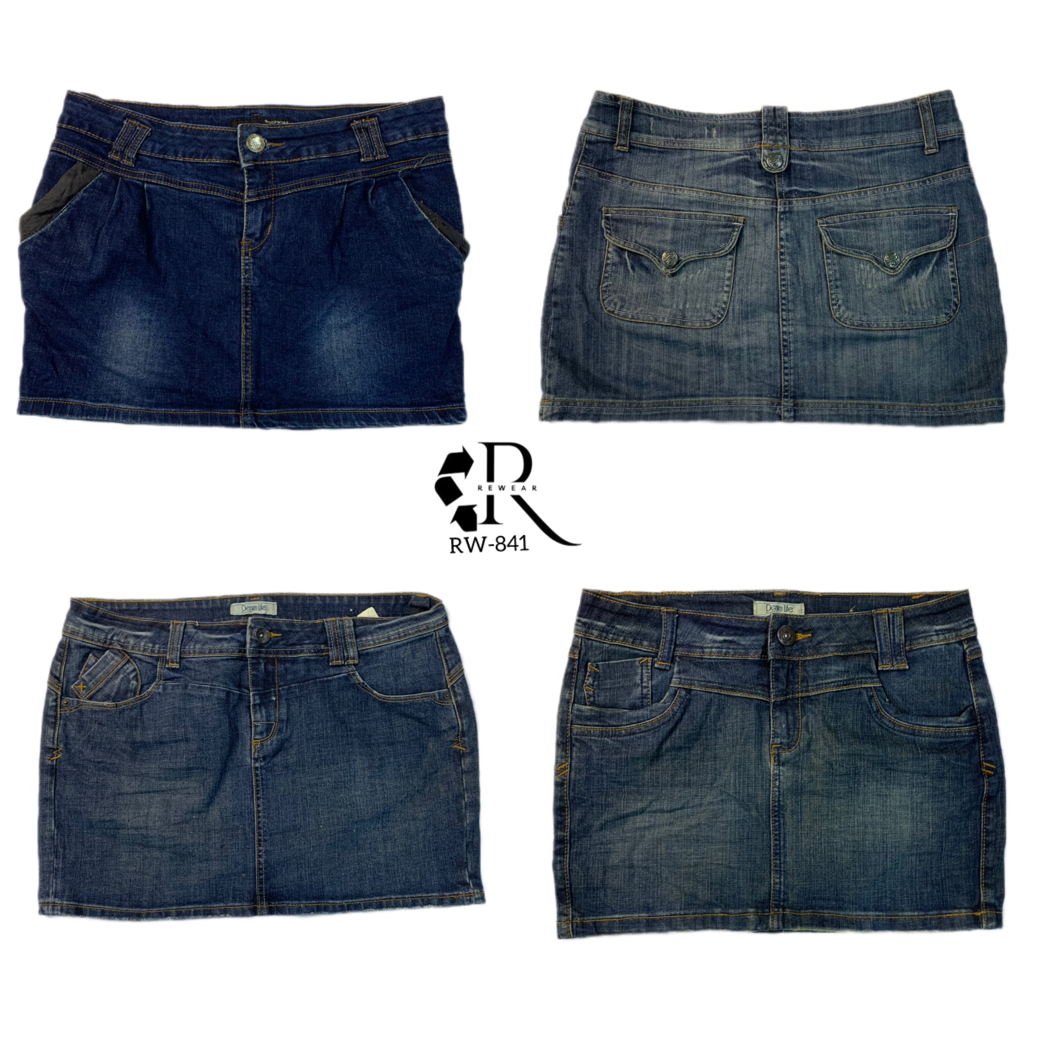 Y2K Unique Denim mini skirts (RW-841)