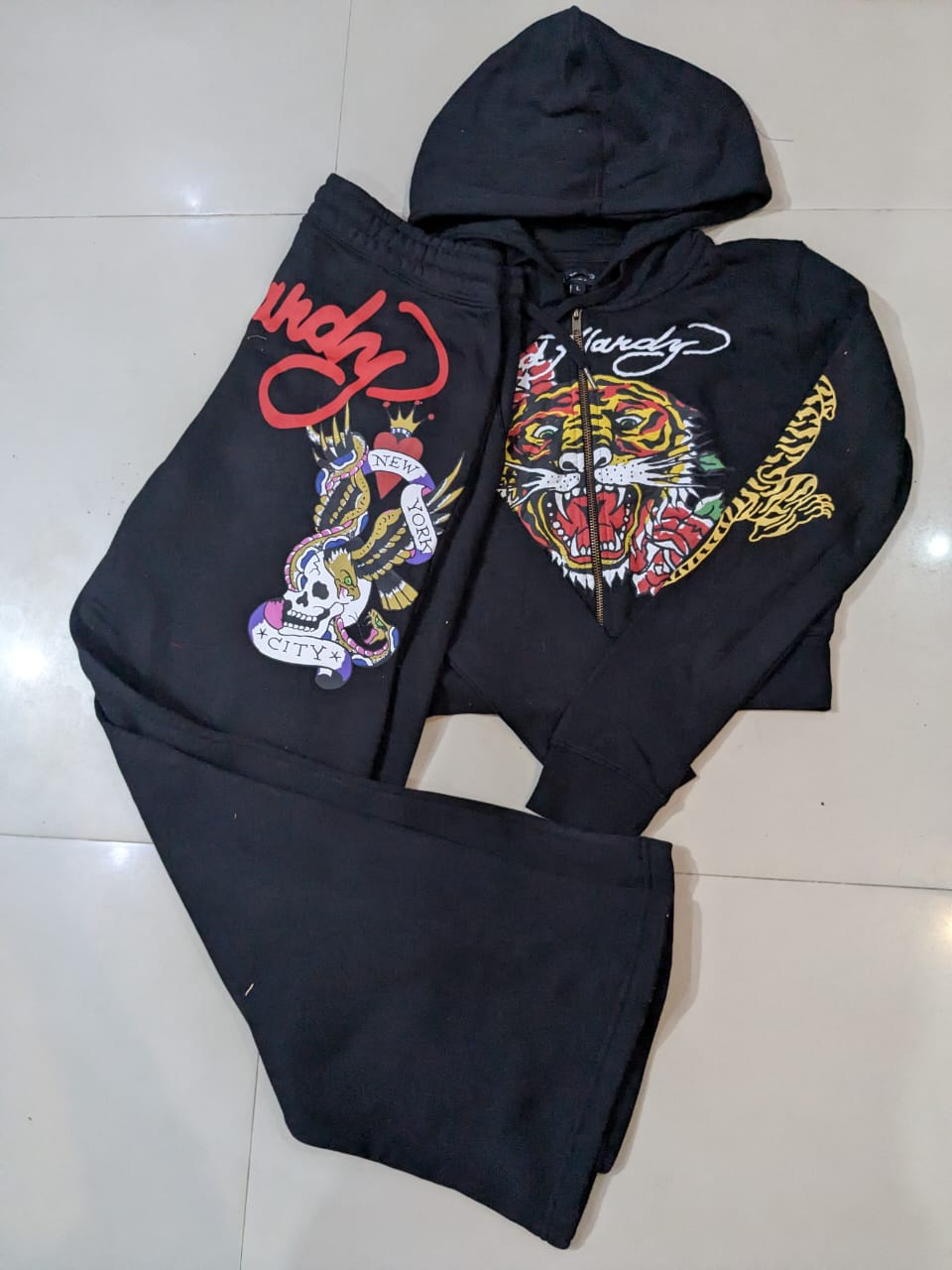 Ed Hardy Black Ladies Tracksuits