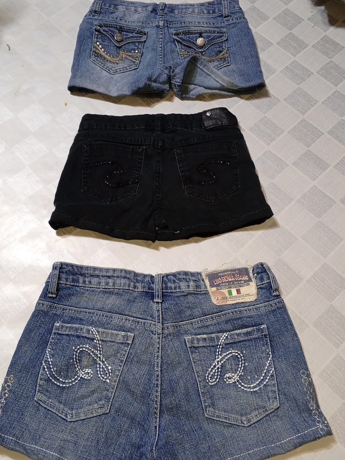 SILVER WALLFLOWER AND OTHER BRAND MINI MICRO SHORTS (ID  559)