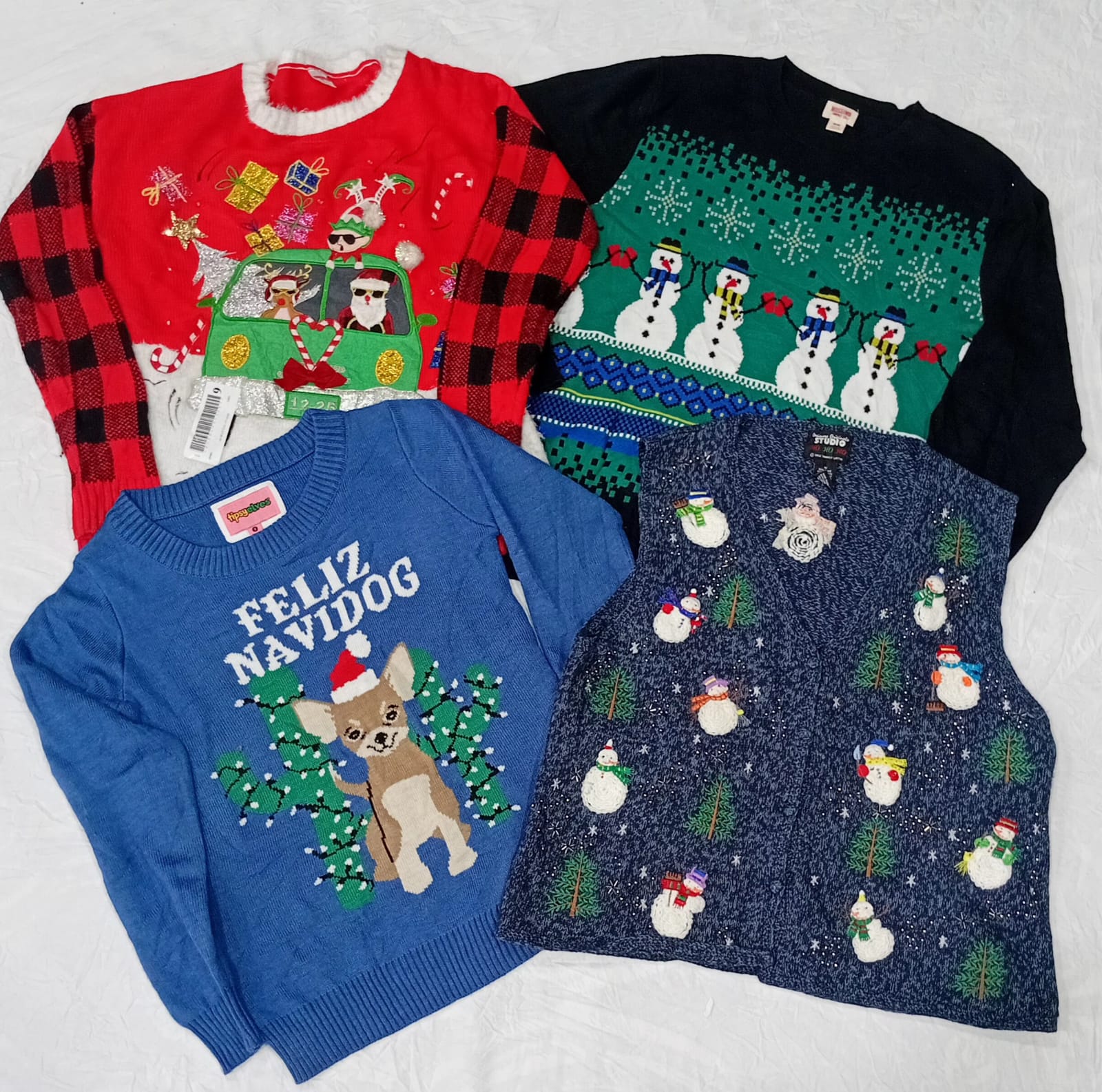 IQ0814 Y2K  Christmas Nostalgia Knit