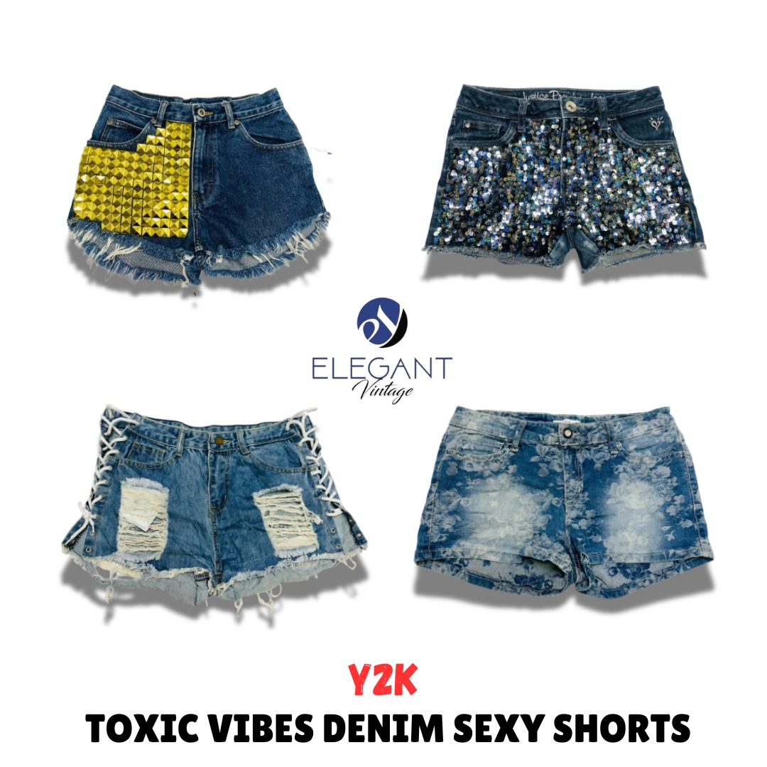 Y2K Toxic Vibes Denim Sexy Shorts - EV01020