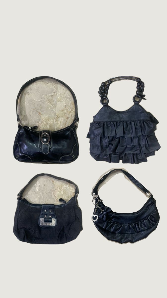 Y2K Black Gothic Vibe Bags (117)