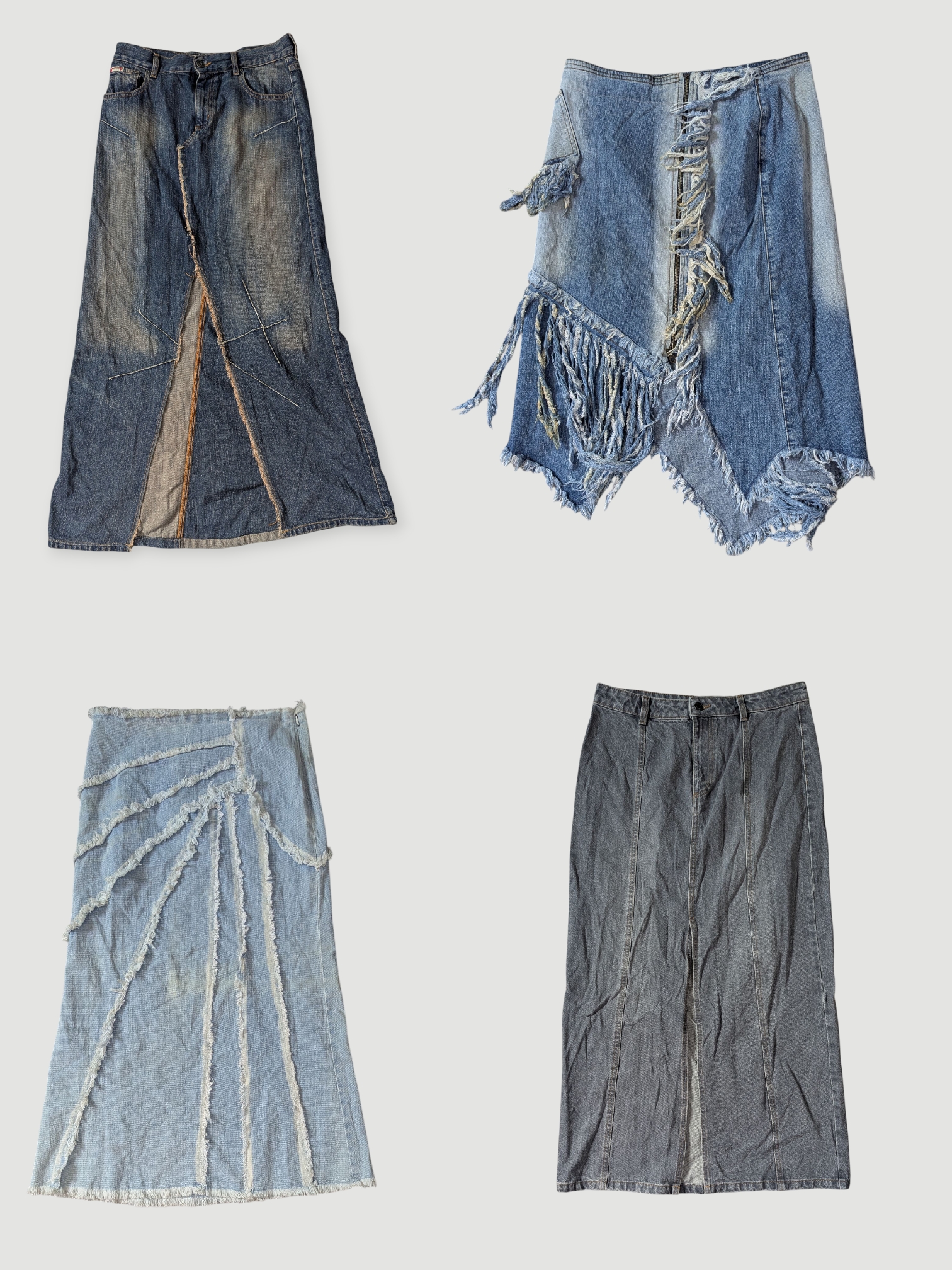 Y2K Grunge Goddess Denim Skirt Collection (Ts-1046)