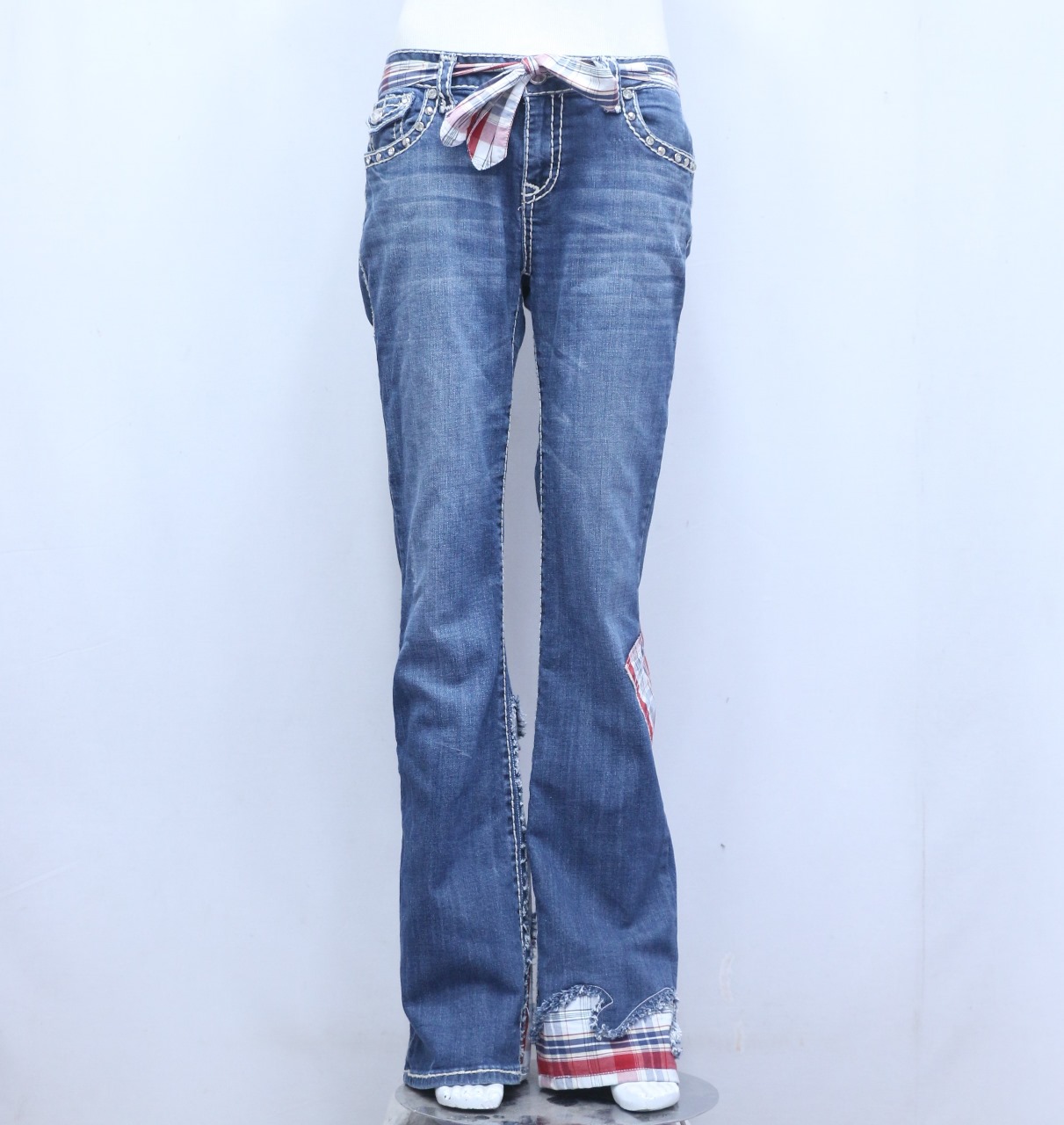 CR603 Upcycled Denim Patchwork Charm Jeans