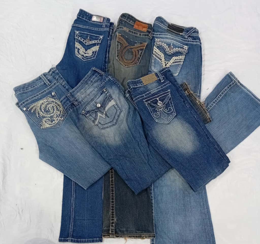 IQ0831 Y2K Dream Doll Denim Flare Jeans